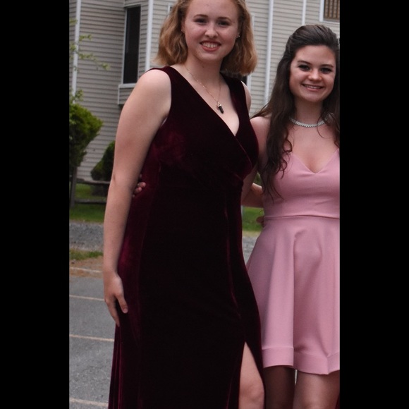 Maxi Burgundy Prom or Formal Dress - Picture 6 of 6